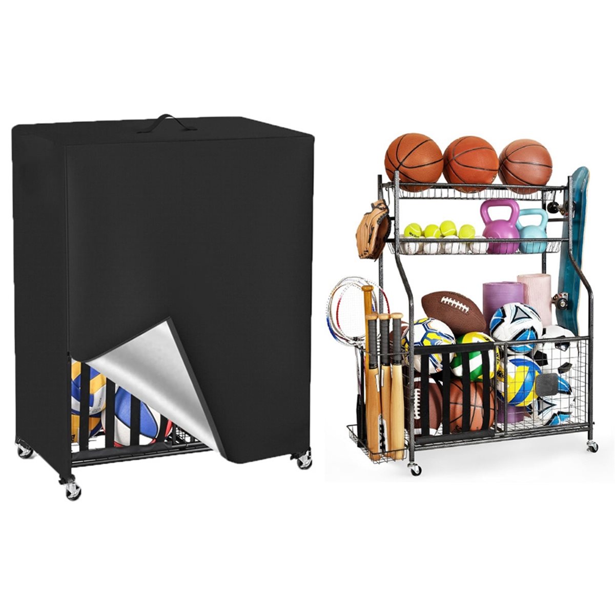 Housse de support de basket-ba - Sports Equipment Organizer Rack avis et prix